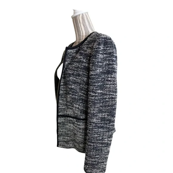 Donna Karan Black and White Tweed Blazer Size 16 - Picture 3 of 9